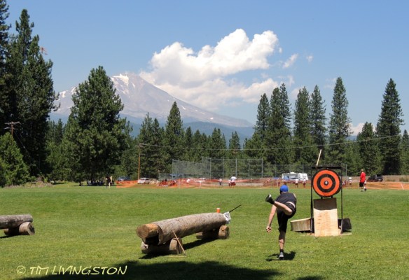 Lumberjack Fiesta, logging sports, timber sports, lumberjack sport, picnic, Americana, McCloud, watermelon eating contest, horseshoes, softball, Red Tail Publishing