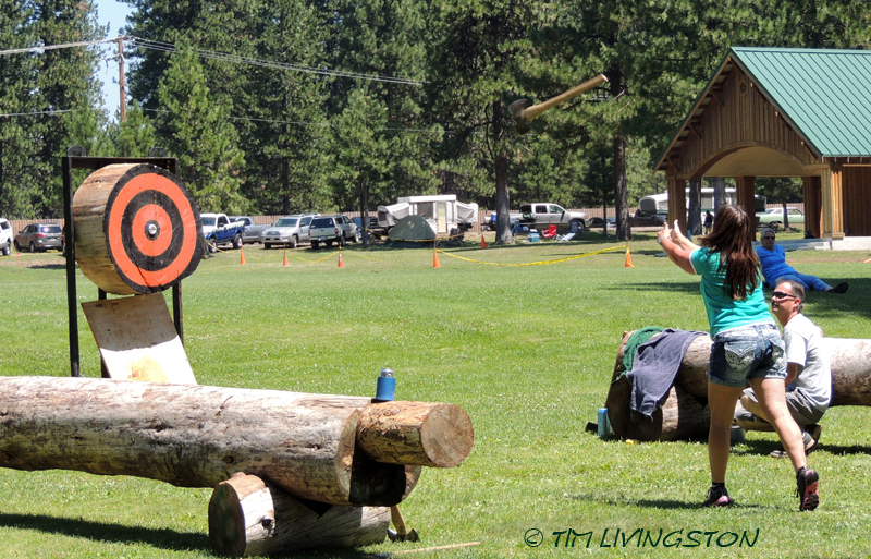 Lumberjack Fiesta, logging sports, timber sports, lumberjack sport, picnic, Americana, McCloud, watermelon eating contest, horseshoes, softball, Red Tail Publishing