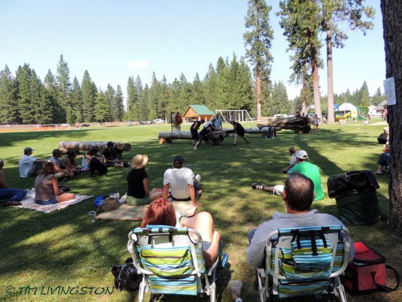 Lumberjack Fiesta, logging sports, timber sports, lumberjack sport, picnic, Americana, McCloud, watermelon eating contest, horseshoes, softball, Red Tail Publishing