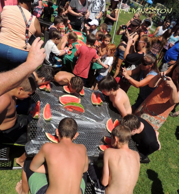 Lumberjack Fiesta, logging sports, timber sports, lumberjack sport, picnic, Americana, McCloud, watermelon eating contest, horseshoes, softball, Red Tail Publishing