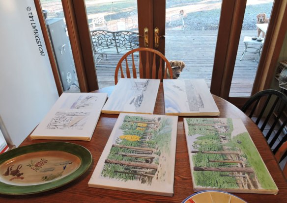 watercolor, pen and ink, picture book