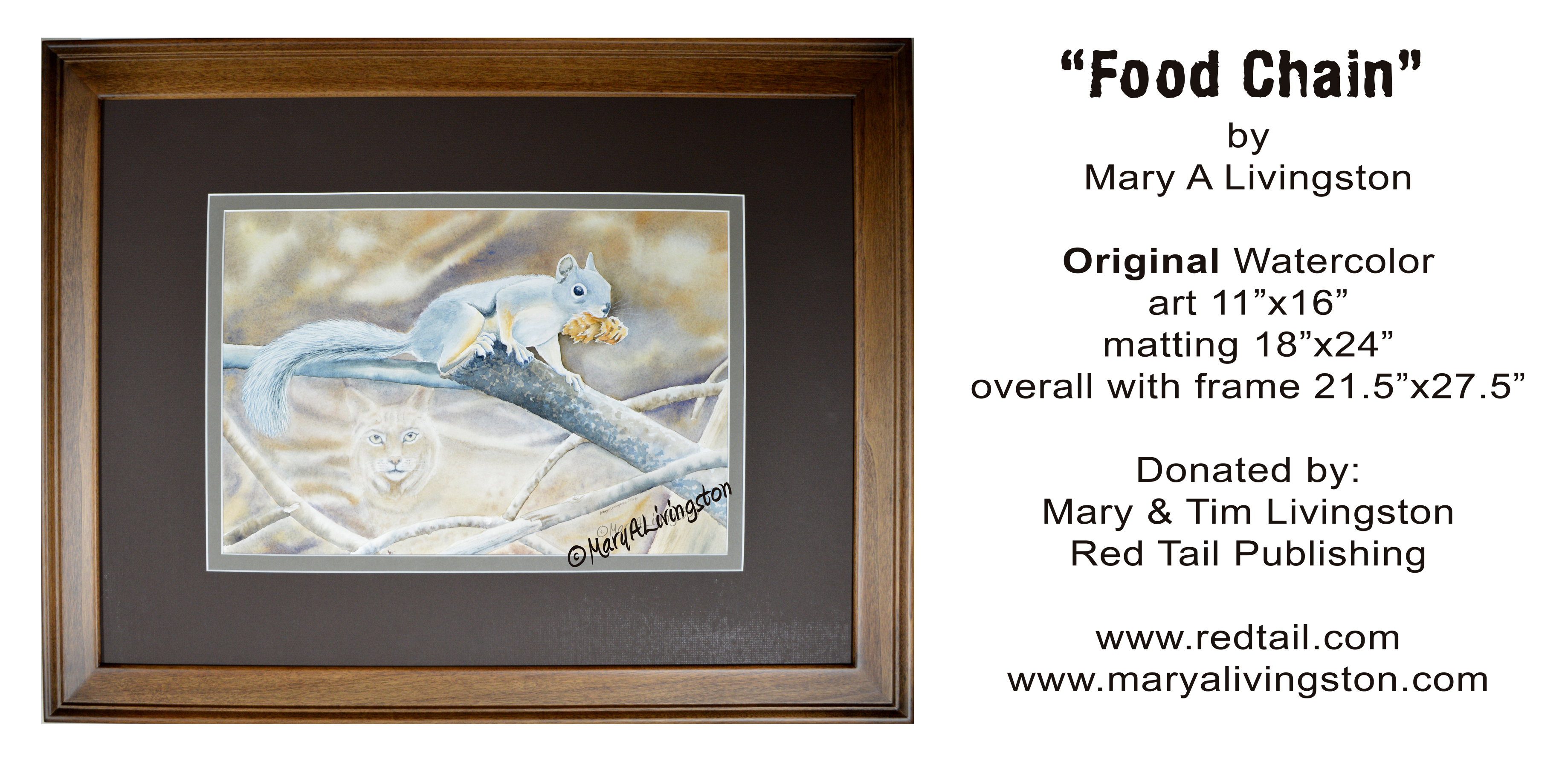 "Food Chain" watercolor by Mary A Livingston